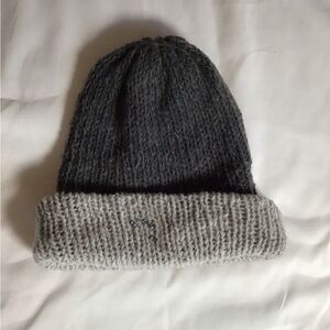Elegant Knit Reversible Beanie in Shades Grey
